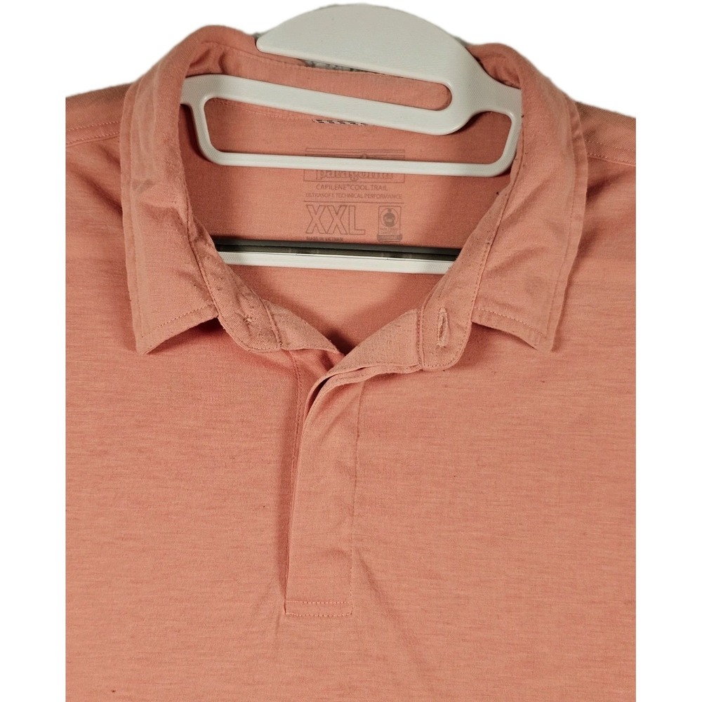 Patagonia Capilene Cool Trail Polo XXL Coral Performance Shirt SP20‎